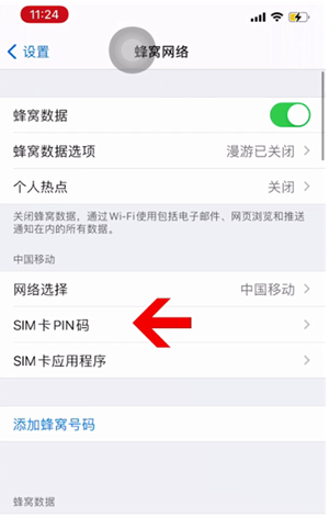 铁山苹果14维修网分享如何给iPhone14的SIM卡设置密码 