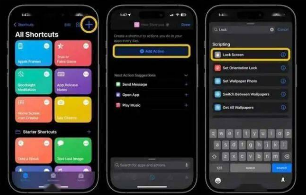 铁山苹果14锁屏维修店分享iPhone14升级iOS16.4后如何创建锁屏快捷方式 